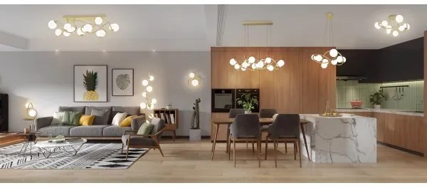 Wofi 4014-201 - LED fali lámpa NANCY 2xG9/3,5W/230V arany/fehér