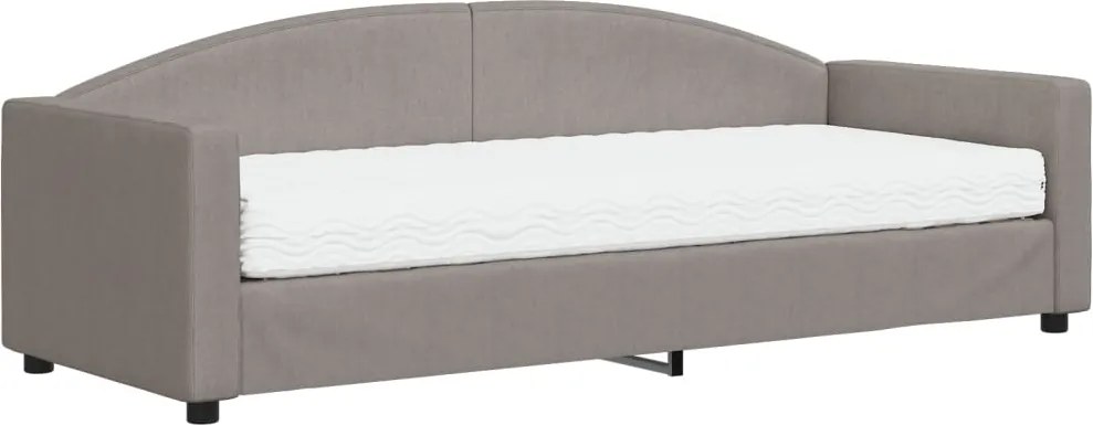 vidaXL tópszínű szövet kanapéágy matraccal 80 x 200 cm