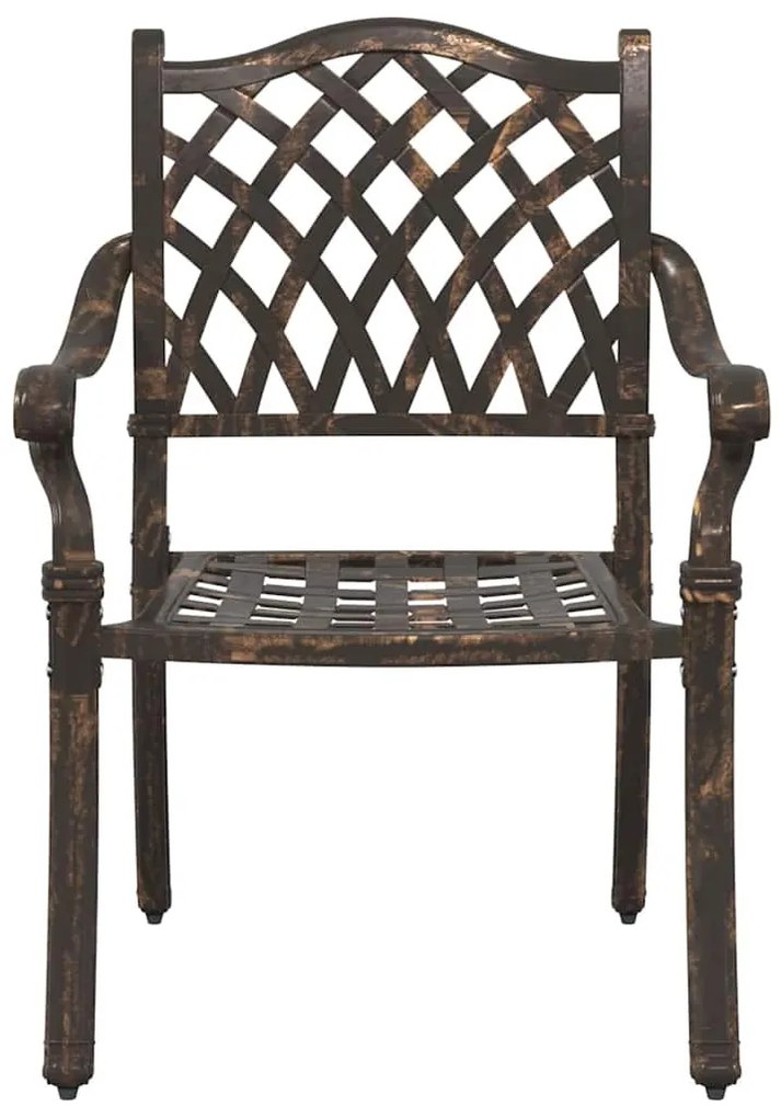 Kerti Szék párnával 2 pcs Bronz 55 x 56.5 x 91cm Alumínium