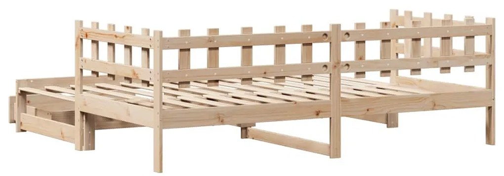 kihúzható heverő fiókokkal matrac nélkül 80 x 200 cm