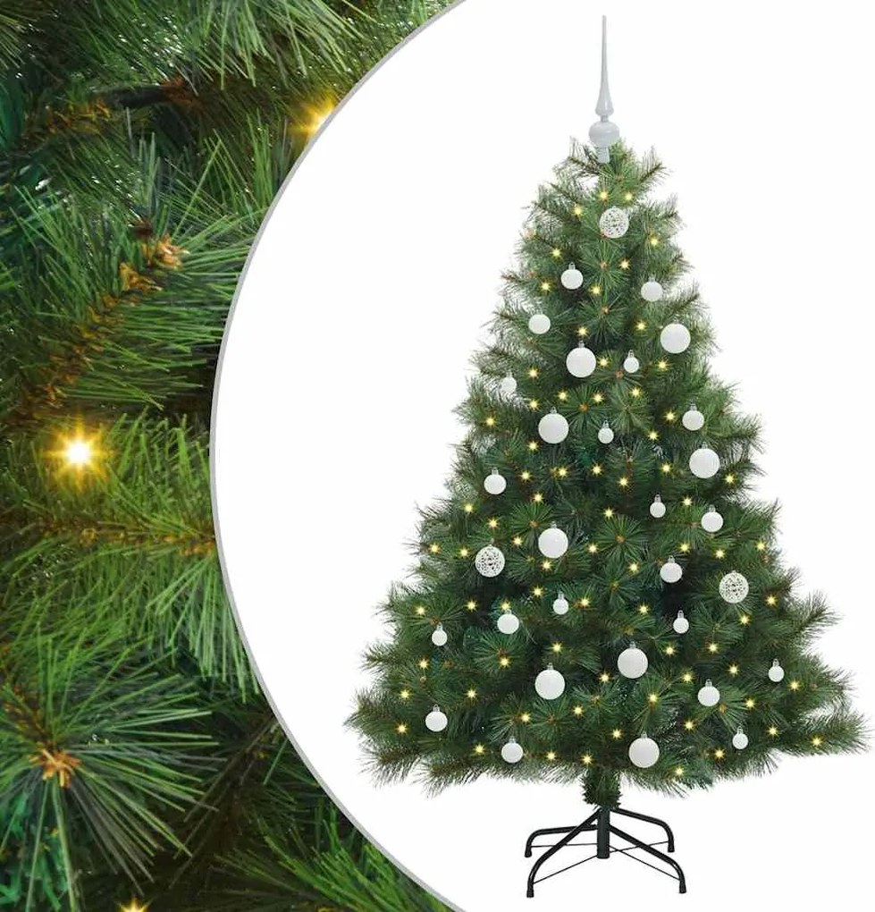 vidaXL Mű karácsonyfa 150 LED-del állvánnyal Zöld 150 cm PE és PVC