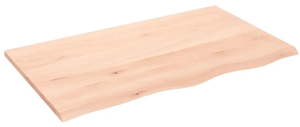kezeletlen tömör tölgyfa fali polc 100x60x2 cm