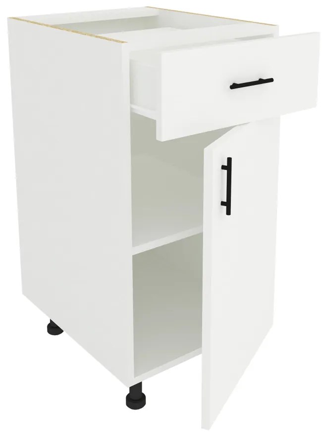 Benita 1 fiókos Alsó konyhaszekrény Fehér 40x50x80 cm