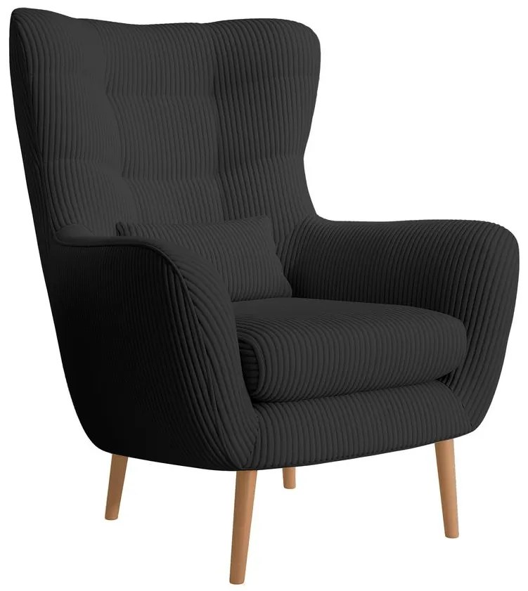 Fotel lábtartóval Veneza VZ2 (fekete + bükk). 1099393