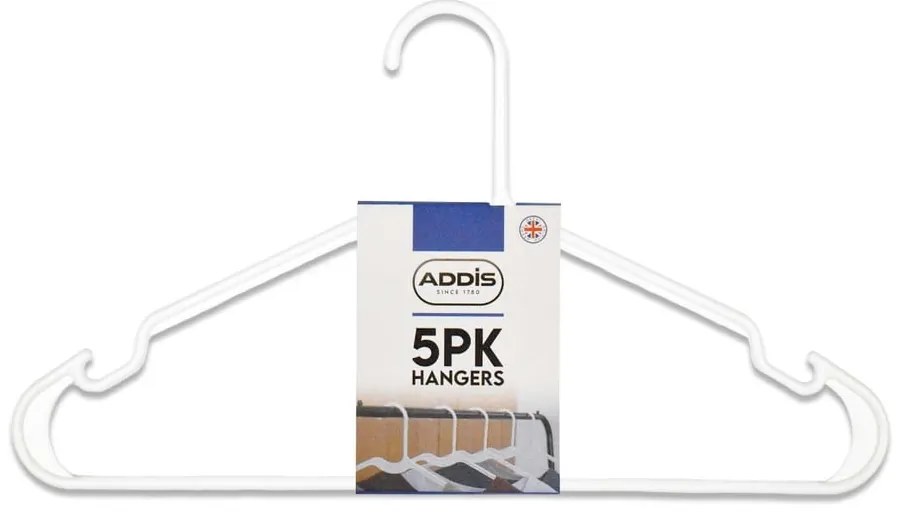 Műanyag vállfa szett 5 db-os – Addis