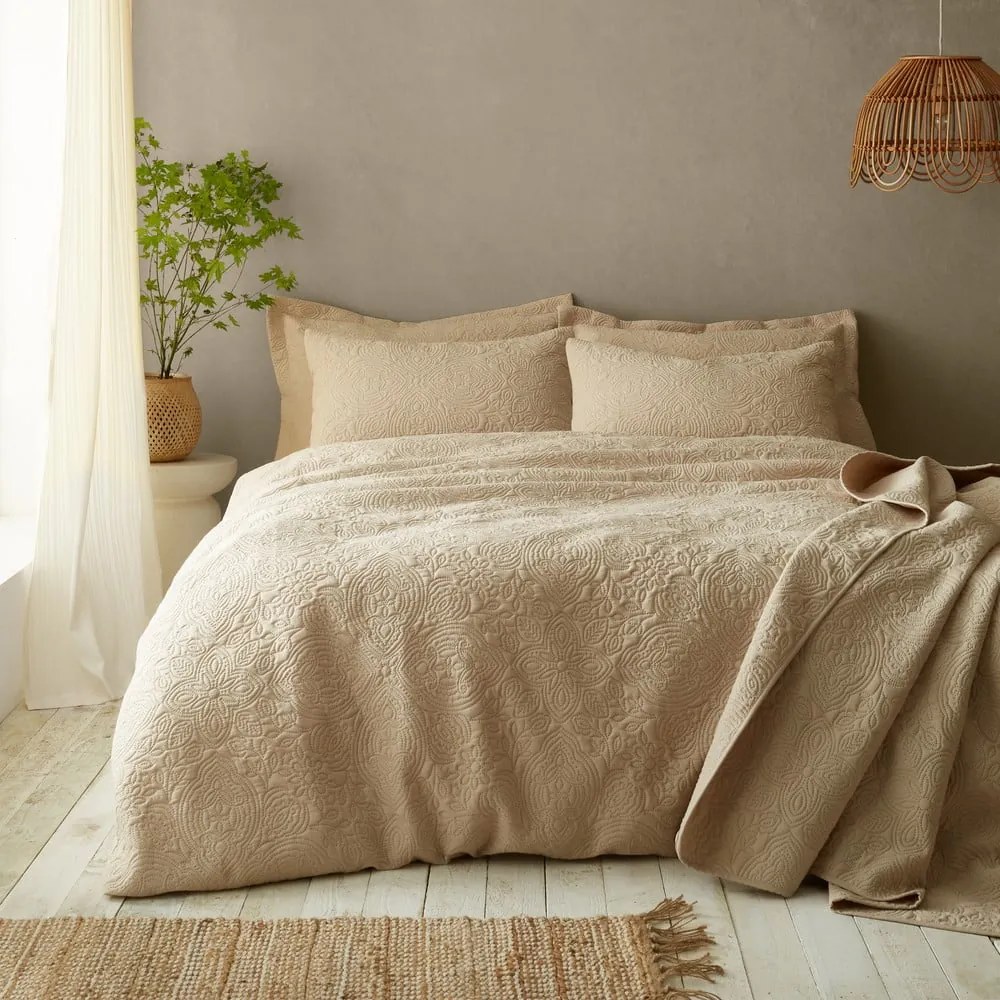 Bézs kétszemélyes ágyneműhuzat 200x200 cm Casablanca Pinsonic – Pineapple Elephant