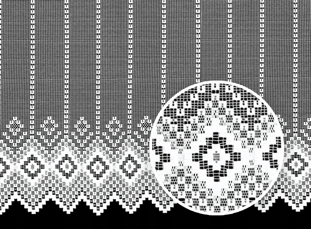 Mg Irigység Jacquard 3943 fehér 80cm lengyel