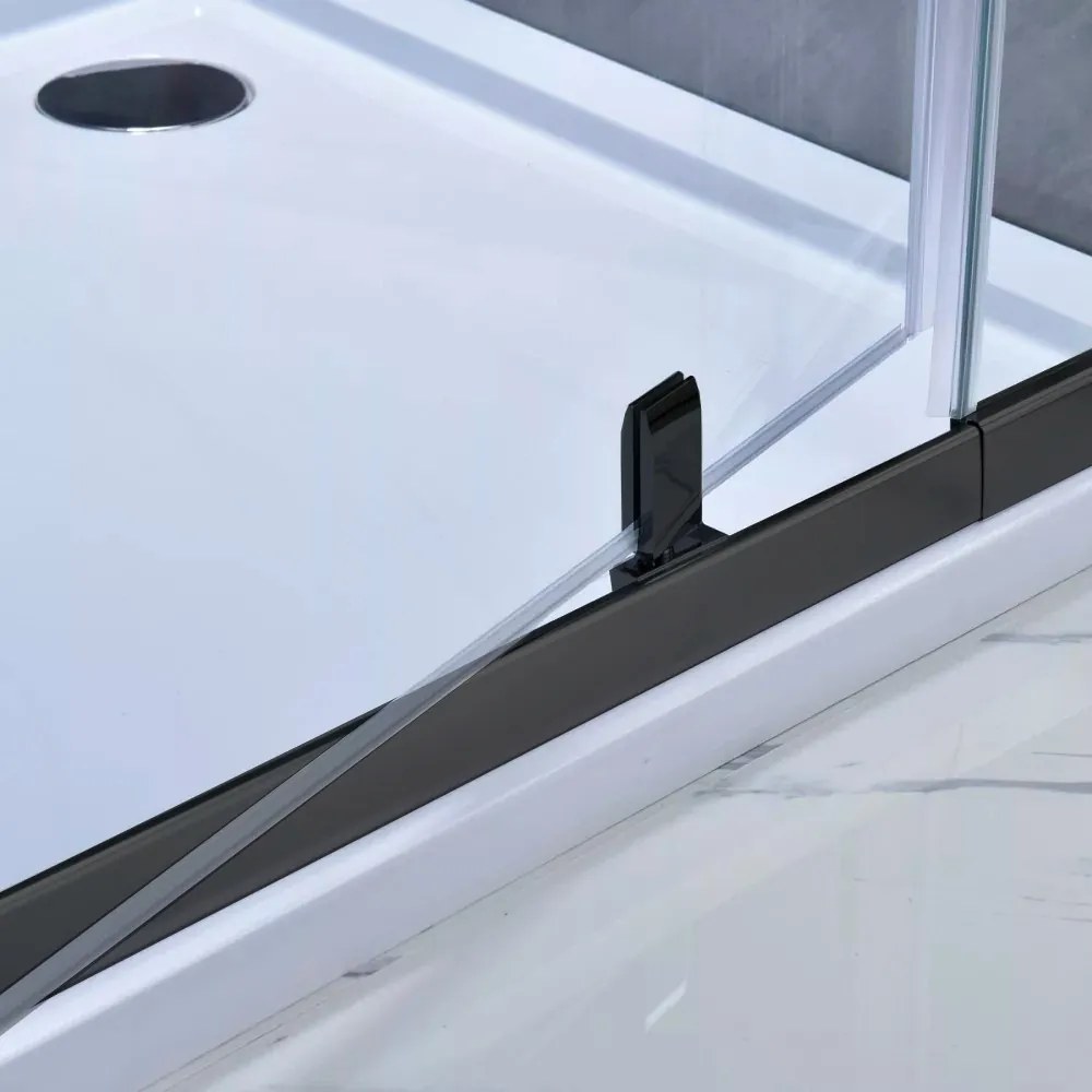 Flexi állítható zuhanyajtó 86-101x185 cm fekete