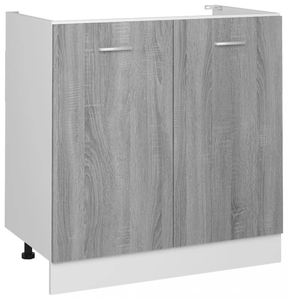 “Lyon” szürke sonoma színű szerelt fa mosogatószekrény