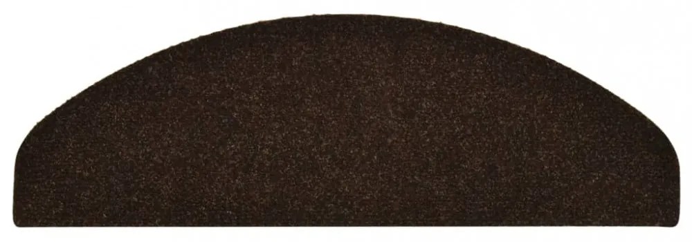 15 db öntapadós lépcsőszőnyeg 65 x 21 x 4 cm barna félkör alakú nagy