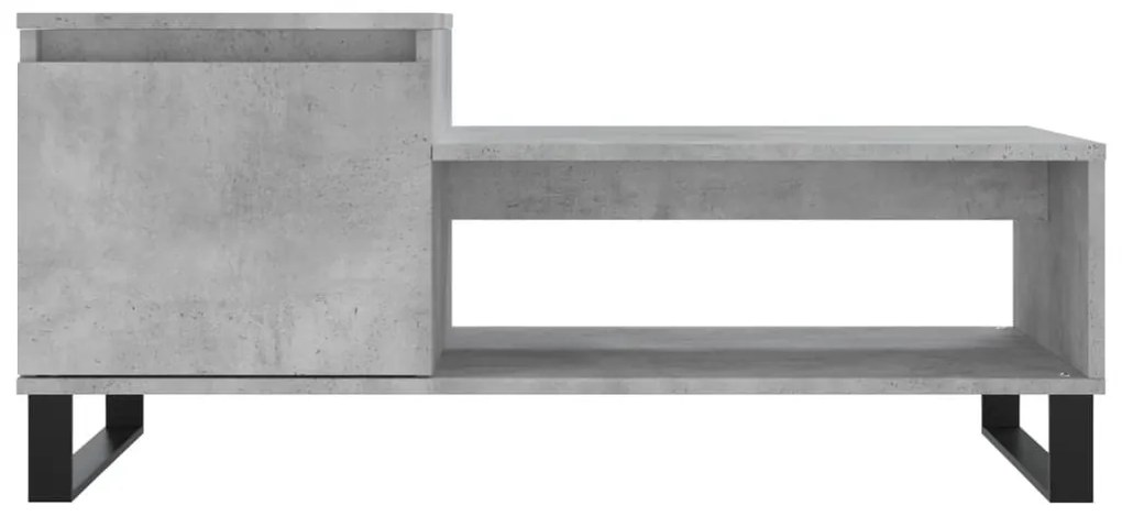 Betonszürke szerelt fa dohányzóasztal 100 x 50 x 45 cm