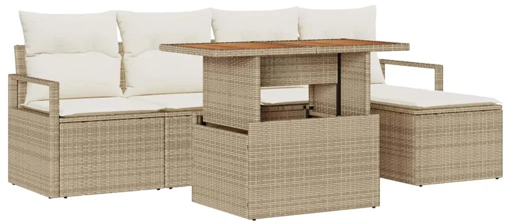 Kert étkező szett párnával 6 pcs Beige és krém