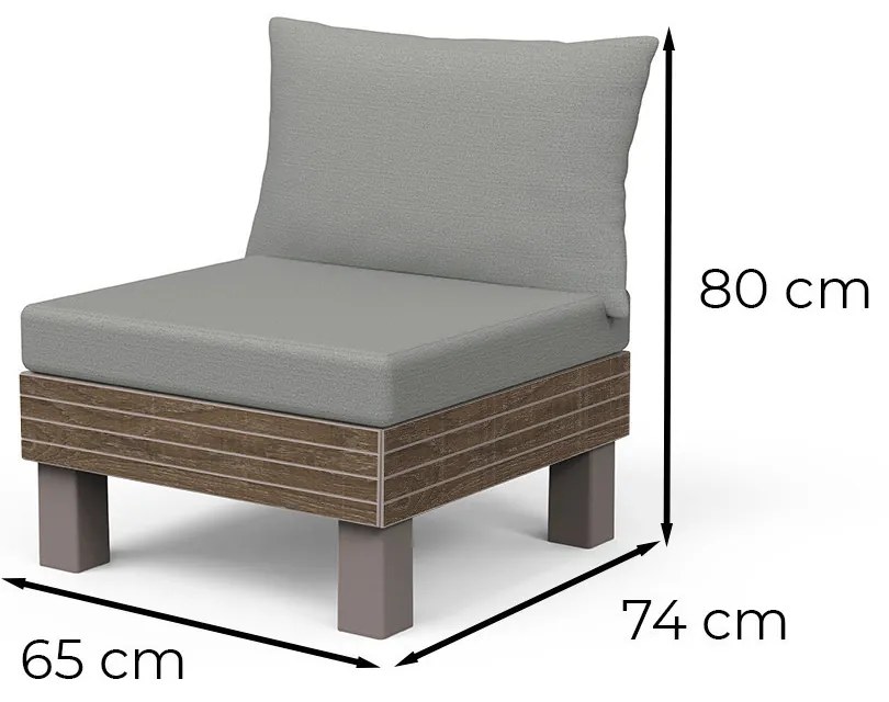 Elements Signature 1 személyes kerti kanapé dió