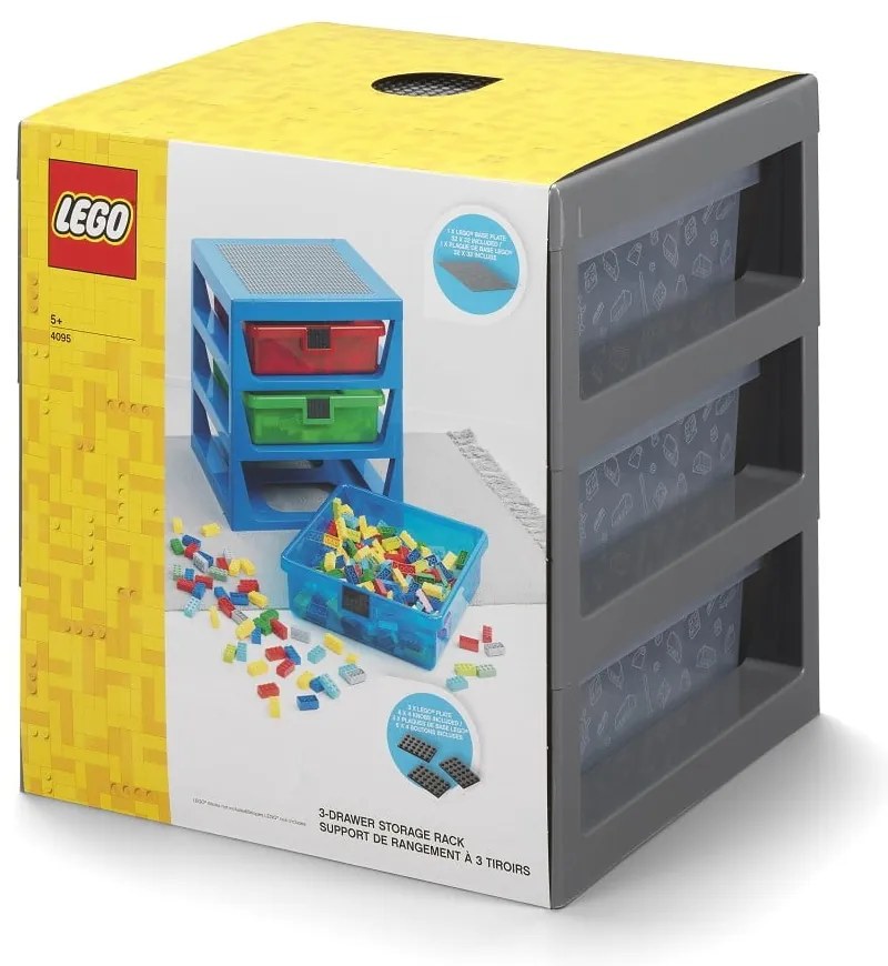 Storage szürke rendszerező 3 fiókkal - LEGO®