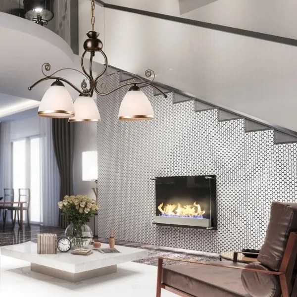 Csillár láncon RETRO II 3xE27/60W/230V