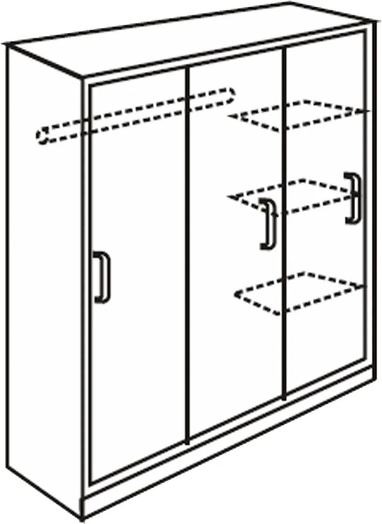 Tolóajtós szekrény 3323 bükk - 
            bükkfa
          , 
            Laminált és mások
          , 
            180
          x
            58
          x
            138
          cm