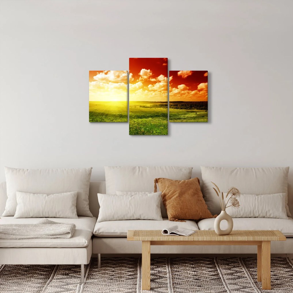 Rét képe ragyogó napfénnyel (90x60 cm)