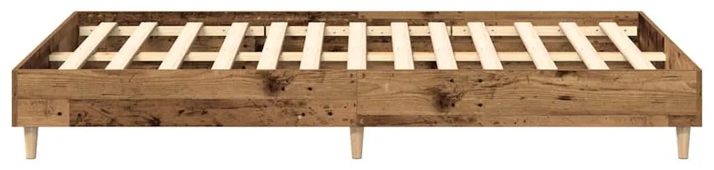 antik fa szerelt fa ágykeret matrac nélkül 135x190 cm