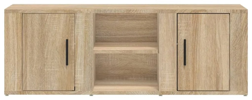 sonoma tölgyszínű szerelt fa TV-szekrény 100x31,5x35 cm