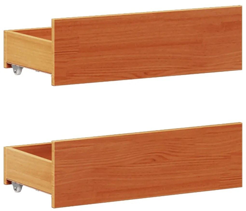barna tömör fenyőfa ágy matrac nélkül fejtámlával 200 x 200 cm