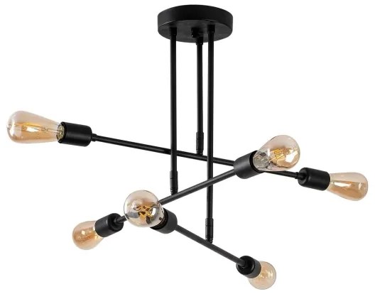 Csillár rúdon FLOWER 6xE27/40W/230V