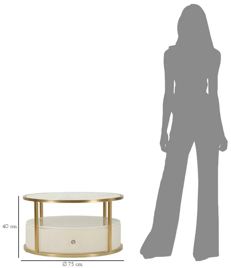 Coffe asztal sharon ø 75x40cm