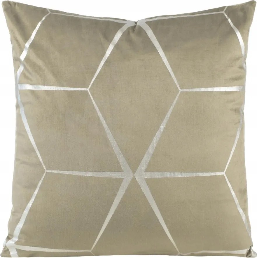 Dekoratív párnahuzat BLINK-28 45x45 Eurofirany sötét bézs/ezüst