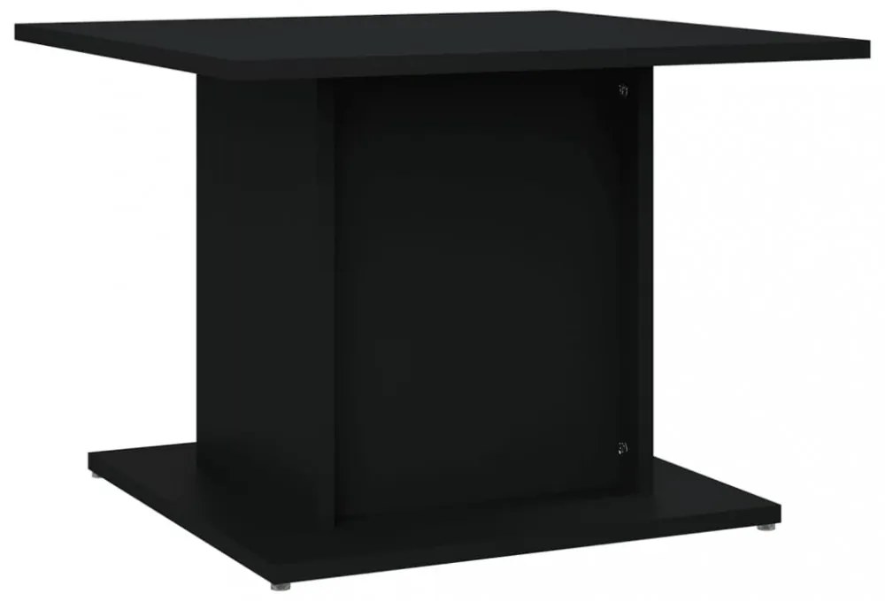 fekete szerelt fa dohányzóasztal 55,5x55,5x40 cm