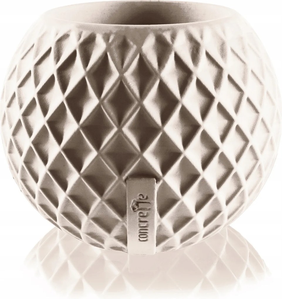 Bauble Squares Világosbézs Poliészter Virágcserép 7,6 cm