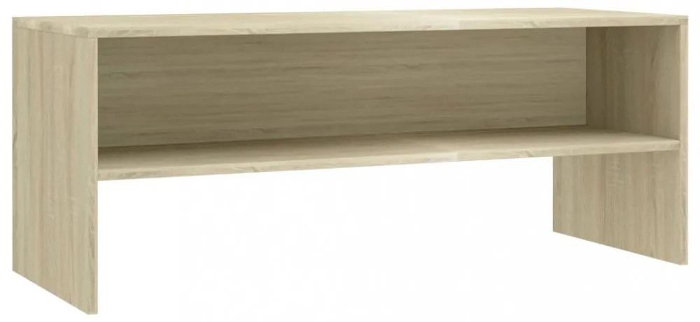 sonoma tölgy színű szerelt fa TV-szekrény 100 x 40 x 40 cm