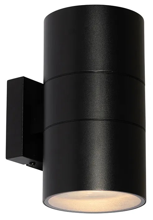 Modern kültéri fali lámpa fekete 2-lámpás AR111 IP44 - Duo