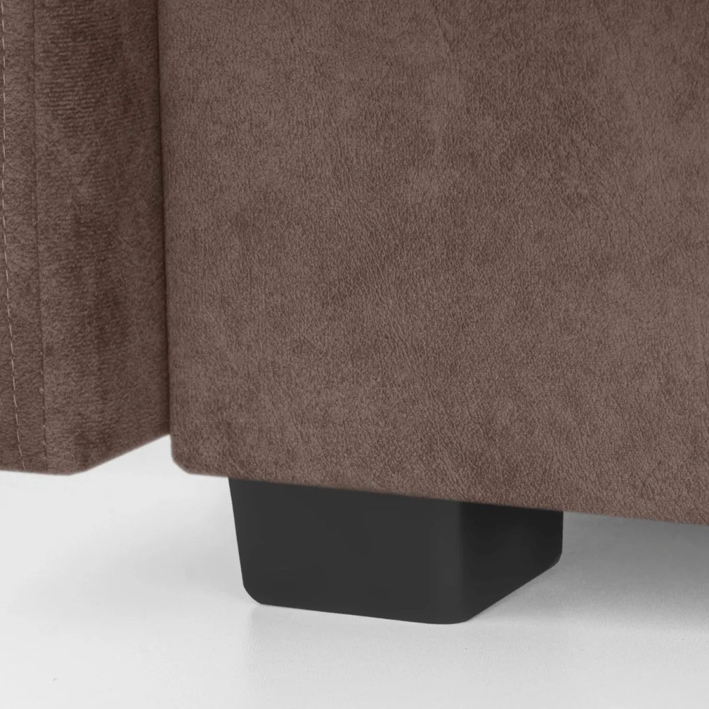 Porto ágyazható kanapé barna színben, bársony kárpittal