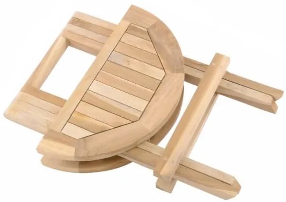 DIVERO Kerti tárolóasztal tíkfából