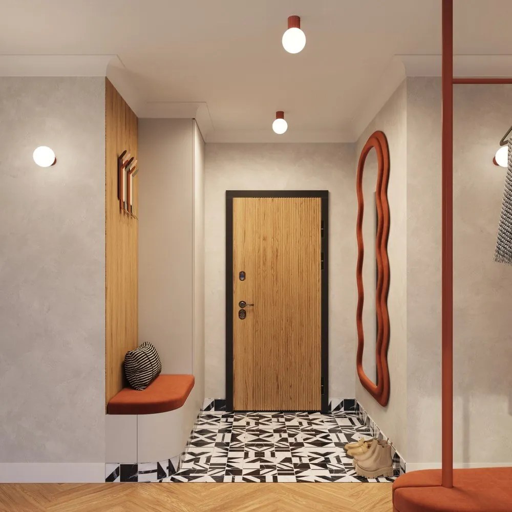 Narancssárga mennyezeti lámpa üveg búrával ø 12 cm Orbital – Sollux