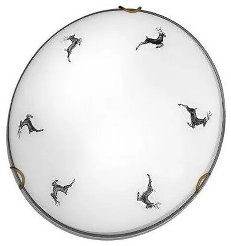 Kolarz 731.11.4.133 - Mennyezeti lámpa NONNA 1xE27/60W/230V pr.30 cm szarvas szürke