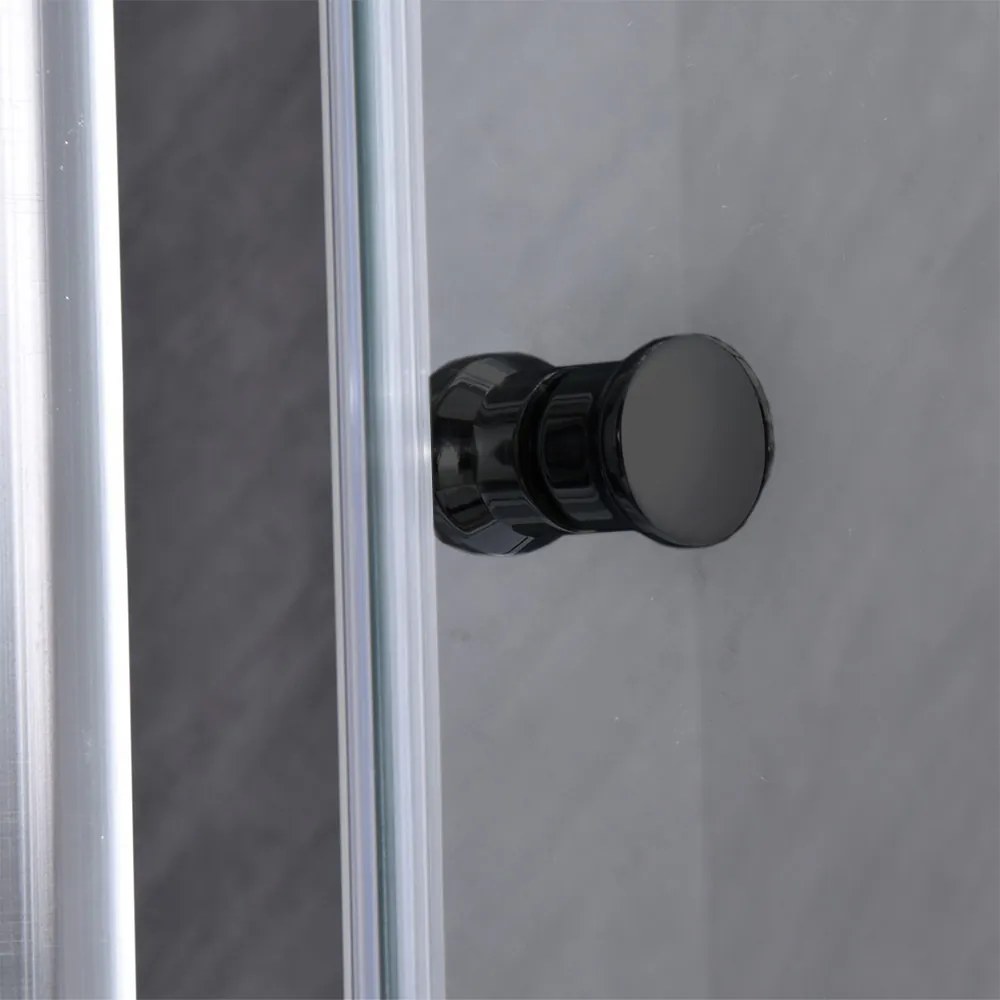 Flexi állítható zuhanyajtó 76-91x185 cm fekete