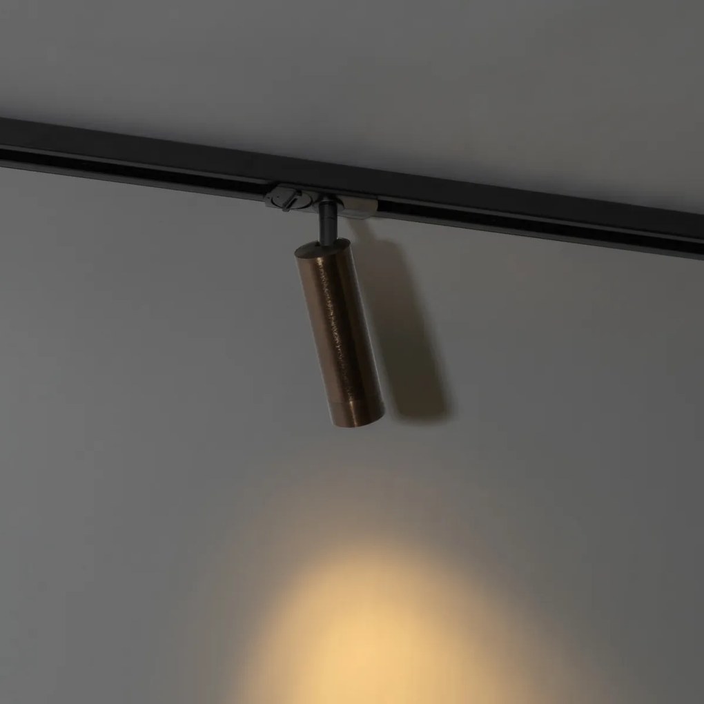 Modern spot sötét bronz színben 1 fázisú sínrendszerhez 35 mm - Iconic Jeana Luxe