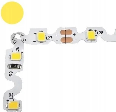 Led szalag 9,6W hajlékony kígyó cikk-cakk fehér meleg 2835 600LED/5m