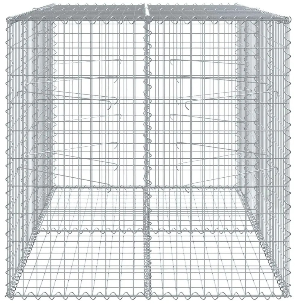 horganyzott vas gabion kosár fedéllel 200 x 100 x 100 cm