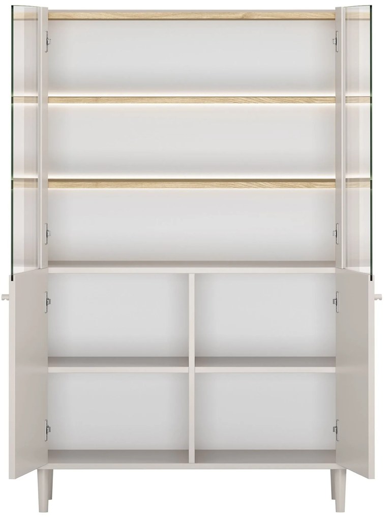 Elivo vitrin 100 cm - kasmír / olajozott tölgy