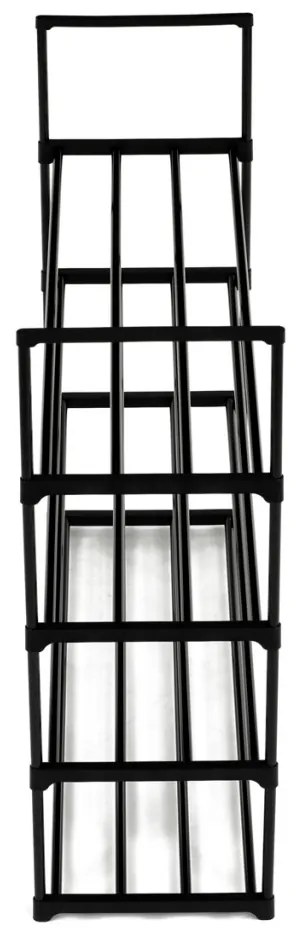 Dulap pentru pantofi, cu 4 rafturi, din metal negru
