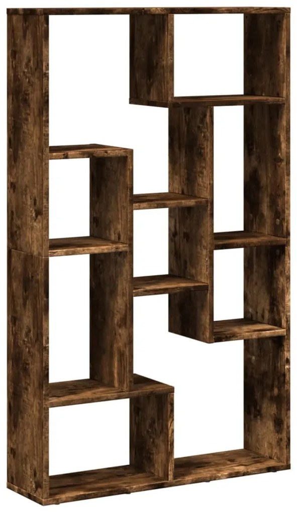 füstös tölgy színű szerelt fa könyvespolc 72 x 20 x 120 cm