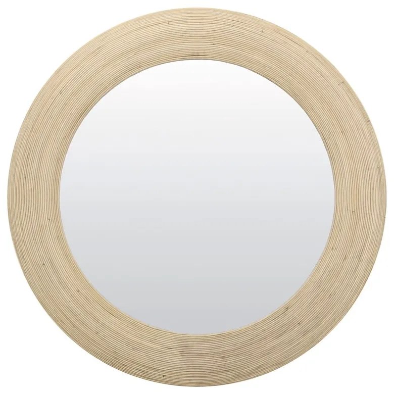 Fali tükör rattan kerettel ø 109,5 cm Piedre – Light &amp; Living