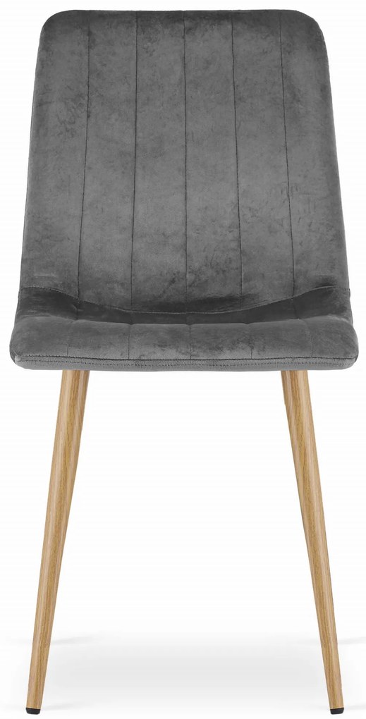 Sötétszürke étkezőszék LAVA bársony