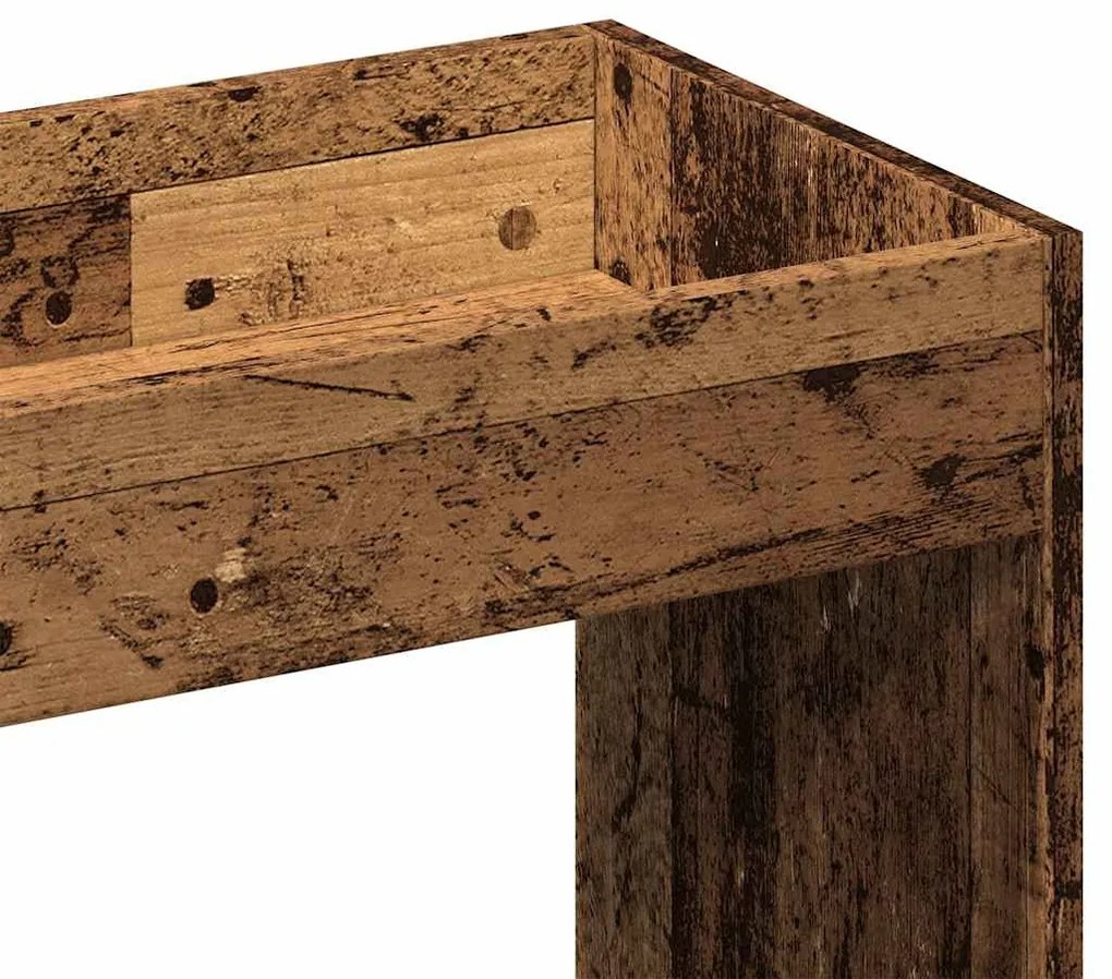 antik fa színű szerelt fa magasszekrény 92 x 33 x 100 cm