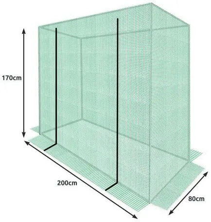 Mini fóliás üvegház erkélyre (1,7 × 2 × 0,8 m) - Malatec
