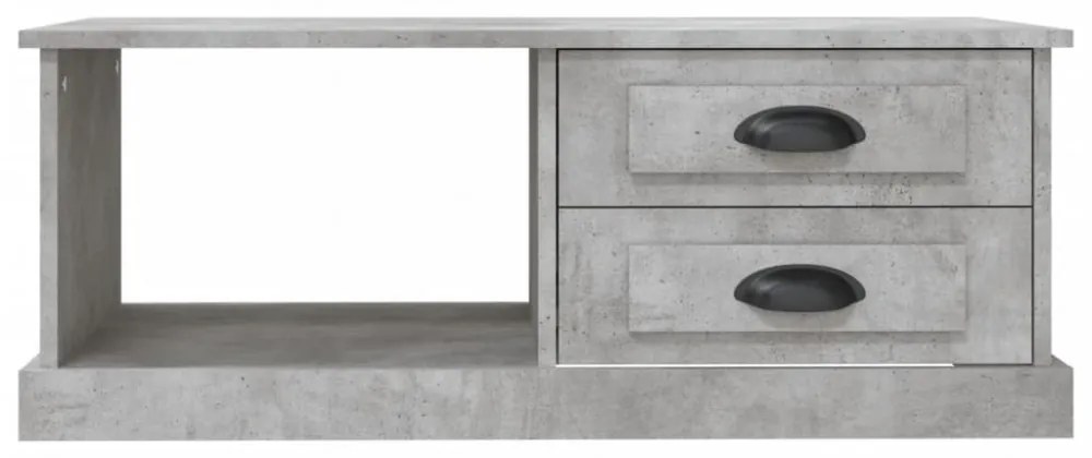 betonszürke szerelt fa dohányzóasztal 90 x 50 x 35 cm
