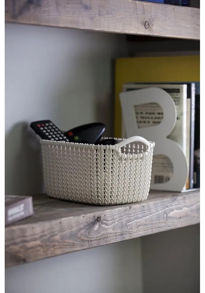 Knit fehér tárolókosár, 3 l - Curver