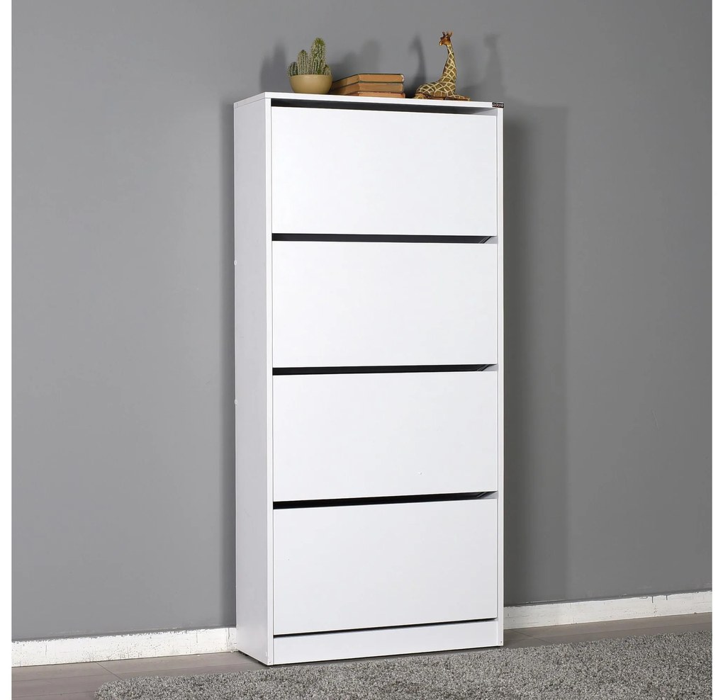 Cipőtároló (cipősszekrény) Nimelo 4 (fehér). 1094670