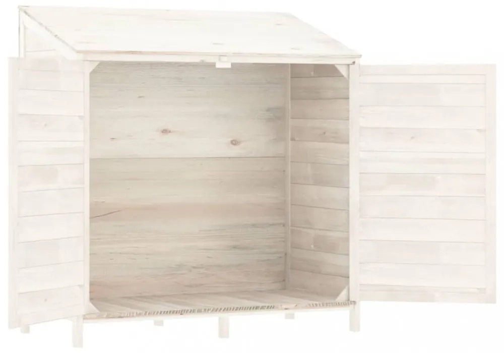 fehér tömör fenyőfa kerti fészer 102 x 52 x 112 cm